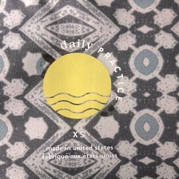 Daily Practice Compression Leggings Yoga Blue/Grey Geometric High-Waist XS NEW - Picture 11 of 11